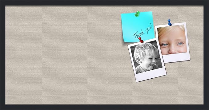 PinPix 36x18 Inch Cork Bulletin Board. This Decorative Framed Pin Board Comes with Desert Pastel Design and a Satin Black Frame. Ideal for Home Office Decor or Message Board (PinPix-1815)-DeskLoop Office