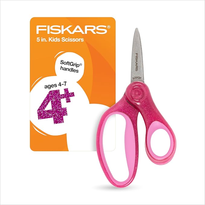 Fiskars 5" SoftGrip Pointed-Tip Glitter Scissors by Unknown