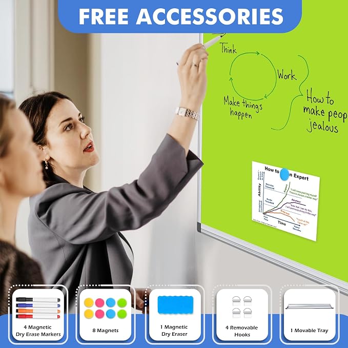 WALGLASS Magnetic Whiteboard 36"x24" Dry Erase White Board - Image 5