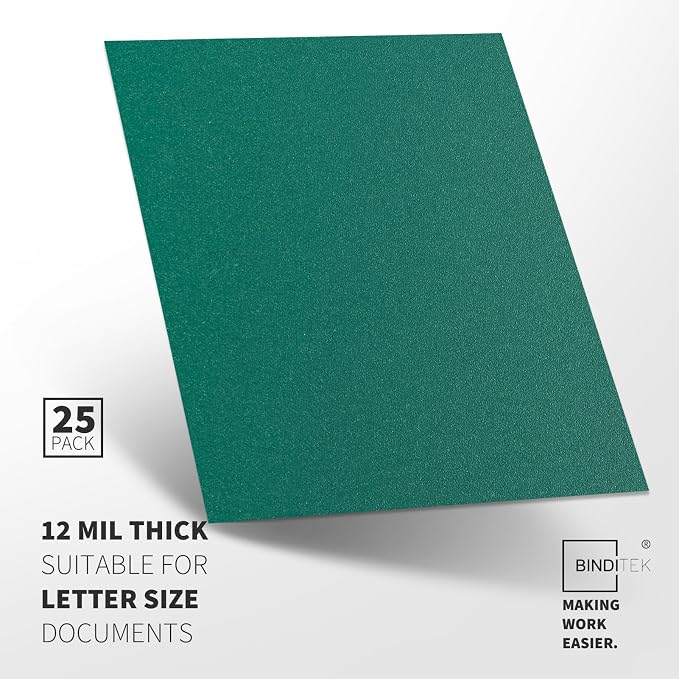 Binditek 25 Pack 12 Mil Sand-Textured Polycover, Plastic Binding Cover - Image 2