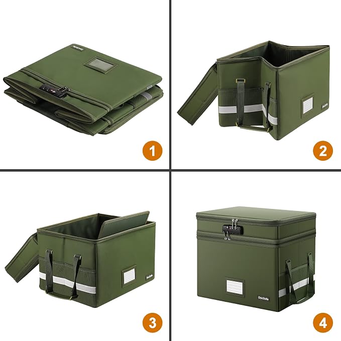DocSafe File Box with Lock, Portable Home Office Filing Cabinet - Image 9