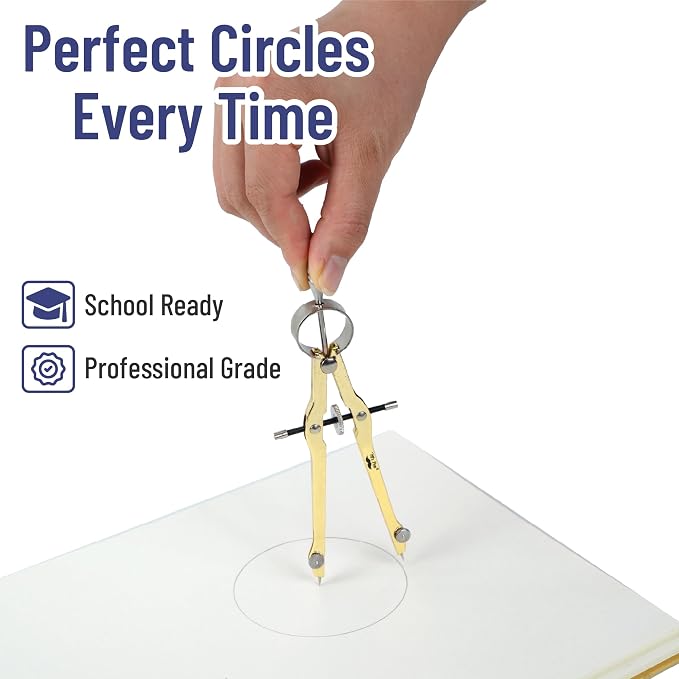 Mr. Pen- Geometry Set, 6 Inch Swing Arm Protractor, Divider | Set Squares - Image 7