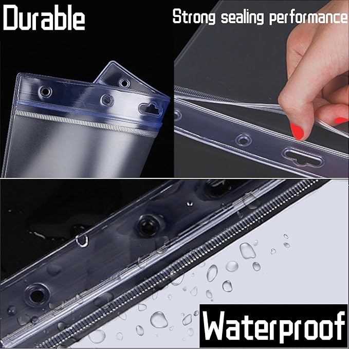 5 Pack Sheet Protectors，8.5" x 11" Waterproof Resealable Zip Wall Sign Holder - Image 4