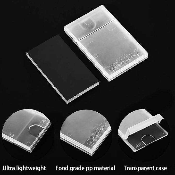 Frienda 6 Pack Plastic Business Name Card Holder Clear Pocket Credit Card Case - Image 2
