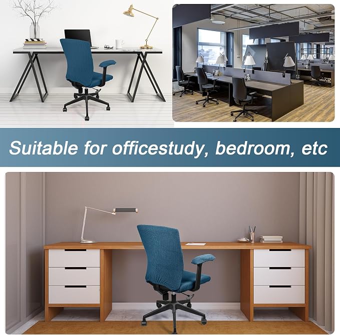 Tallew 4 Pcs Office Chair Covers Set Computer Universal Protective Stretchable - Image 6