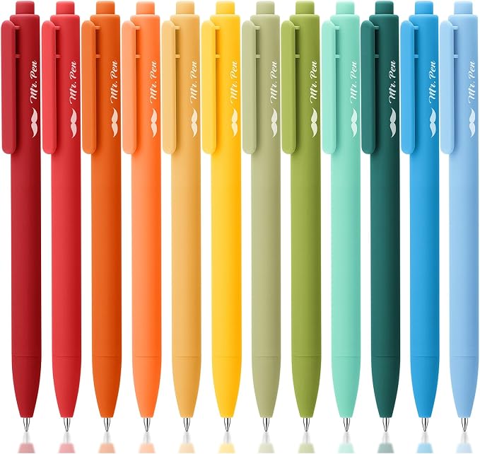 Mr. Pen- Retractable Gel Pens, 12 Pack, Winter Forest Color Inks | Fine Point by MrPen