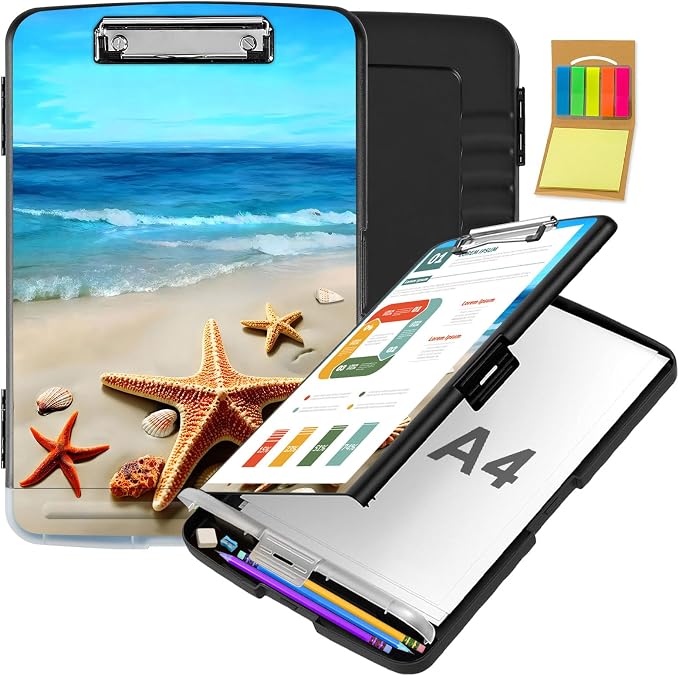 Clipboard with Storage, Office Supplies Nursing Clipboards Folder with Pen by CAPAUNVDA