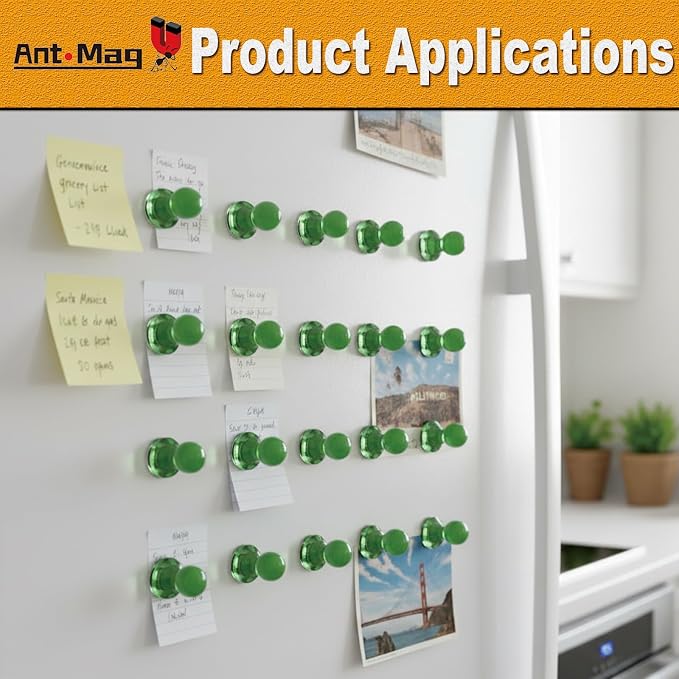 Ant Mag Magnetic Push Pins, 72 Pack Strong Whiteboard Magnets - Image 5