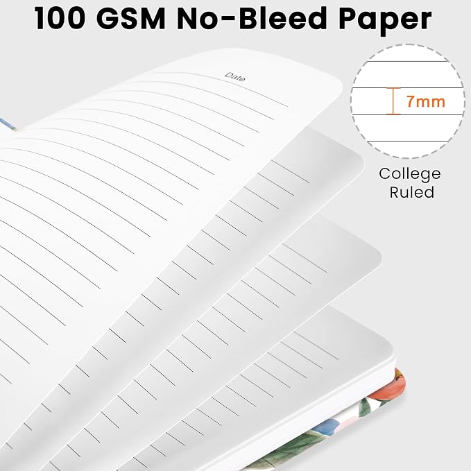 CICPAP Lined Spiral Journal Notebook, A5 College Ruled Notebook - Image 3