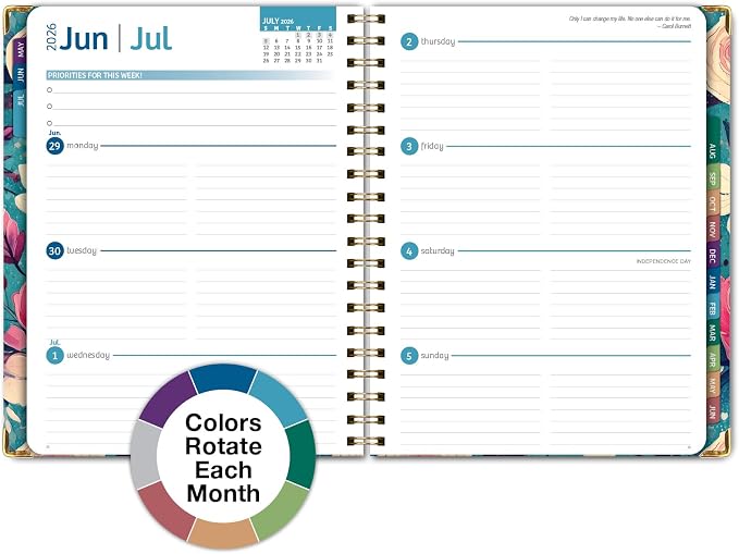 HARDCOVER Academic Year 2026-2027 Planner: 14 Months 8.5"x 11" Daily Weekly - Image 6