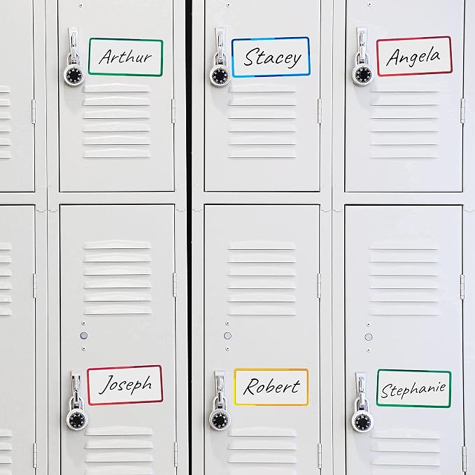 24 Pieces Big Dry Erase Magnetic Labels 4.2" x 2.1" | Writable Magnetic Name - Image 6