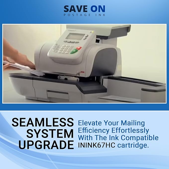 Save On Postage Ink Compatible ININK67HC Quadient Neopost Compatible Ink Cartridge - High Capacity for in Series 600/700/750 Mailing Machine Bases-DeskLoop Office