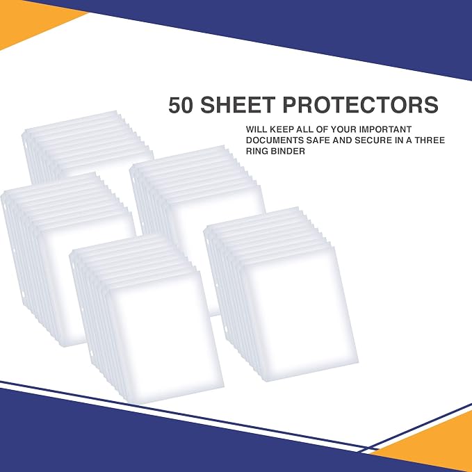 Performore 50-Pack Clear Sheet Protectors | 8.5 x 11 Inch Heavy Duty Plastic - Image 7