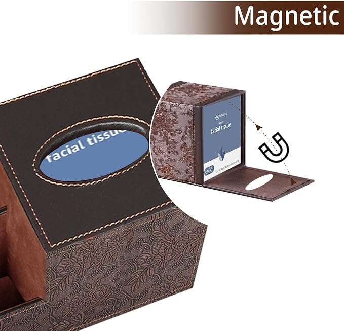 PU Leather Square Tissue Box Cover - Image 4