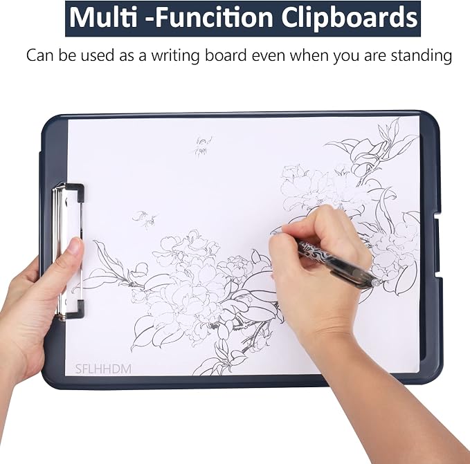 Clipboard with Storage, Storage Clipboard with Clip, Clipboards Foldable - Image 6