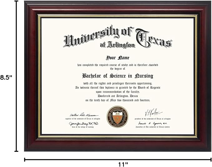 GraduationMall 8.5x11 Certificate Diploma Frame, Solid Wood & UV Protection - Image 9