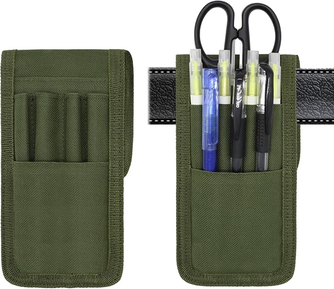 2 Pcs KATOLK Belt Pen Holder, Detachable Military Duty Pencil Sleeve Case by KATOLK