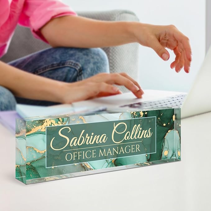 Name Plate for Desk, Desk Name Plate Personalized, Office Decor for Women Men - Image 6
