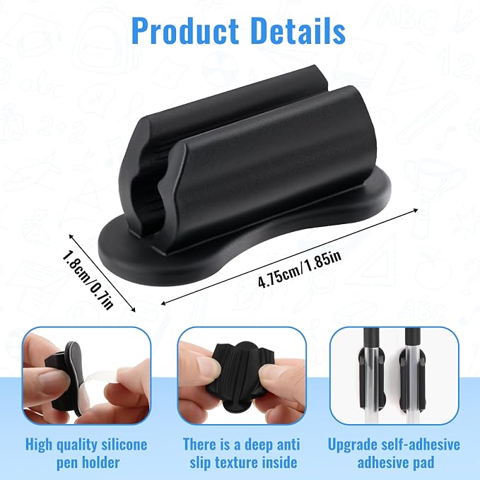 VZZNN Adhesive Pencil Holders for Desk, Marker Holder, Adhesive Pen Holder for - Image 5