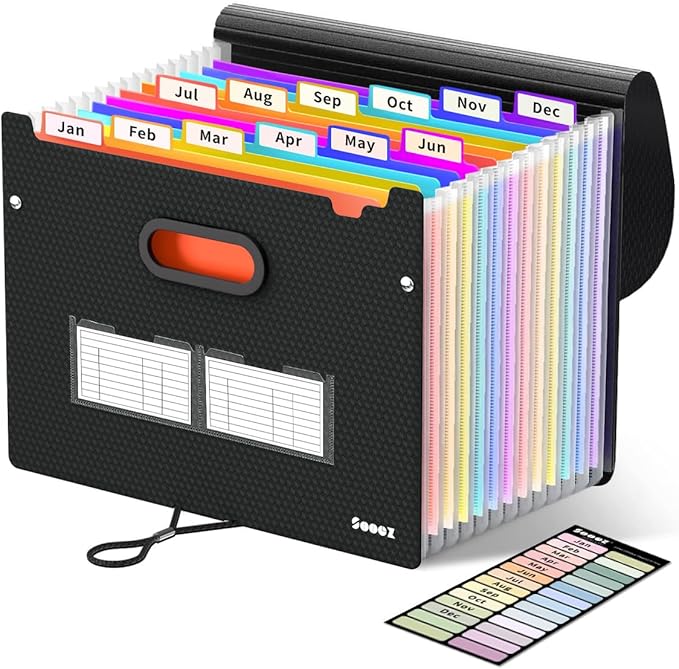 Sooez Upgraded Accordion File Organizer, Expanding File Folder by Sooez
