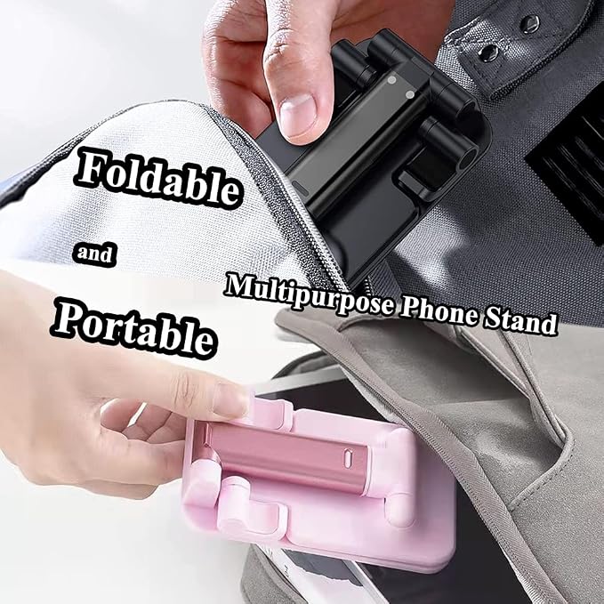 Meetuo 2 Pcs Cell Phone Stand for Desk, Adjustable & Foldable Phone Holder | - Image 7