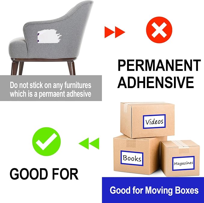 6 x 4 inch Large Moving Labels for Boxes, Blank Moving Boxes Labels Stickers - Image 6