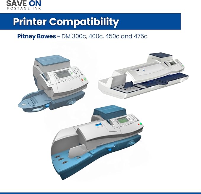 Save On Postage Ink 765-9 Compatible PB 765-9 SendPro MailStation Postage Meter Ink - Compatible PB Postage Meter Ink Cartridge for DM 300c, 400c, 450c and 475c-DeskLoop Office