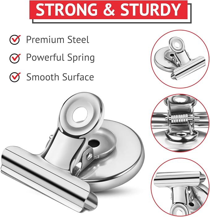24 Pack Magnetic Clips Fridge Magnets Heavy Duty Magnet Clips - Image 2