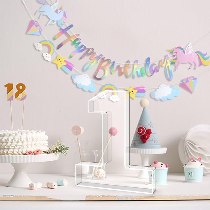 13.8" Acrylic Number Charcuterie Tray, Fillable Number Charcuterie Box - Image 4