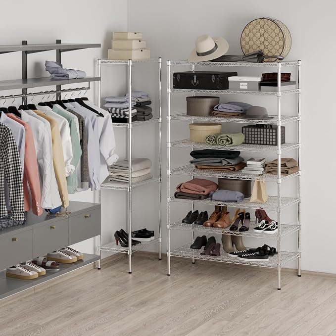 Regal Altair 21" Deep x 42" Wide x 74" Height Wire Shelving Kit | 8-Tier | NSF - Image 6
