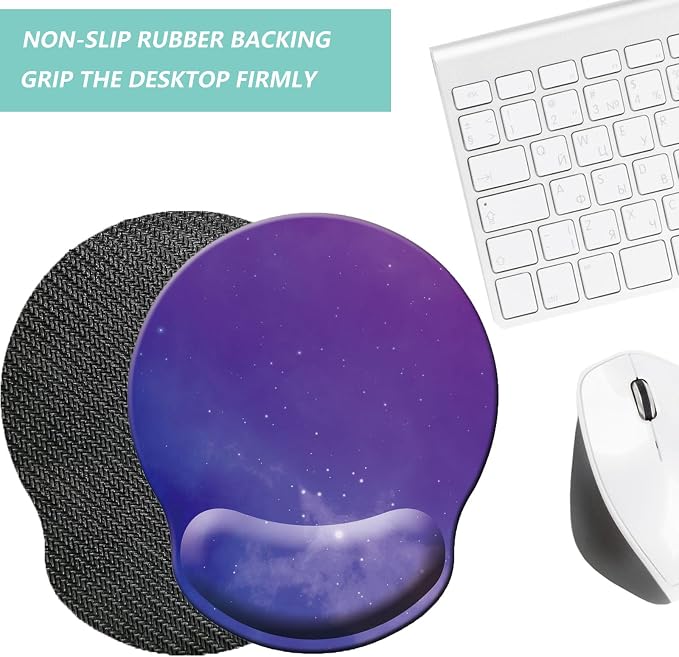 Mouse Pad with Wrist Support, Ergonomic Mouse Pad with Memory Foam Wrist Rest - Image 4