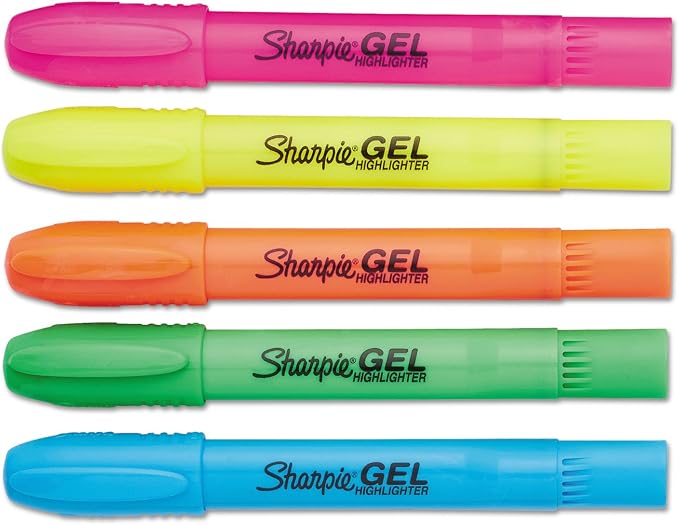 Sharpie Gel Highlighters, Smear-Resistant, Bullet Tip, Won't Dry Out - Image 3