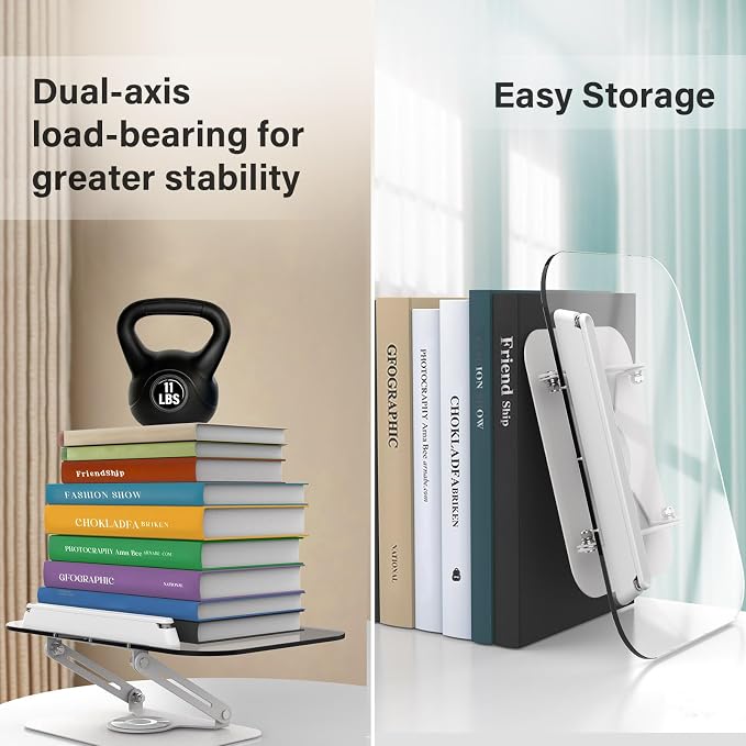 BYMECOST Acrylic Book Stand for Reading, Adjustable Book Holder - Image 4