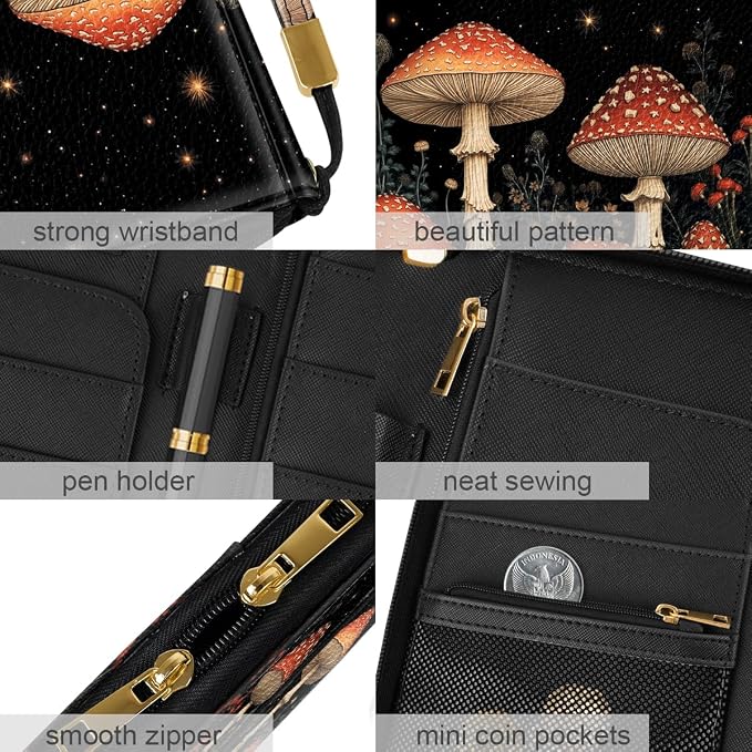 Family Passport Holder Wallet RFID Blocking Document Organizer PU Leather - Image 4