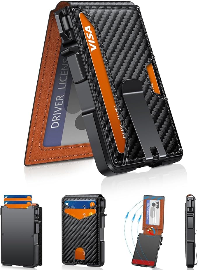 ZALVEX Wallet for Men, Mens Minimalist Wallet 9-13 Cards, Slim Compact Wallet by ZALVEX