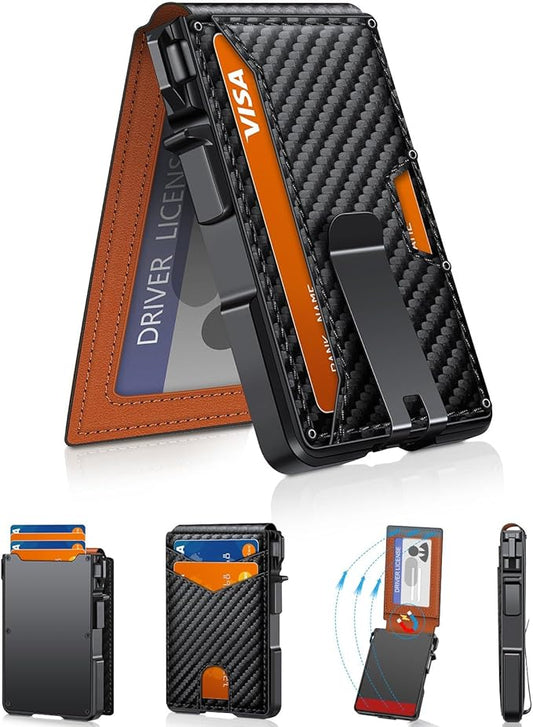 ZALVEX Wallet for Men, Mens Minimalist Wallet 9-13 Cards, Slim Compact Wallet by ZALVEX