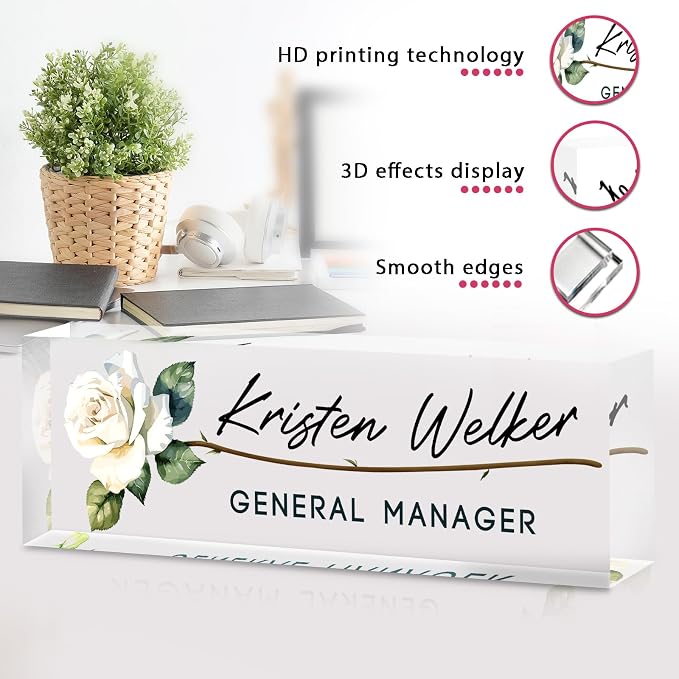 Desk Name Plate Personalized, Custom Name Plate - Image 4
