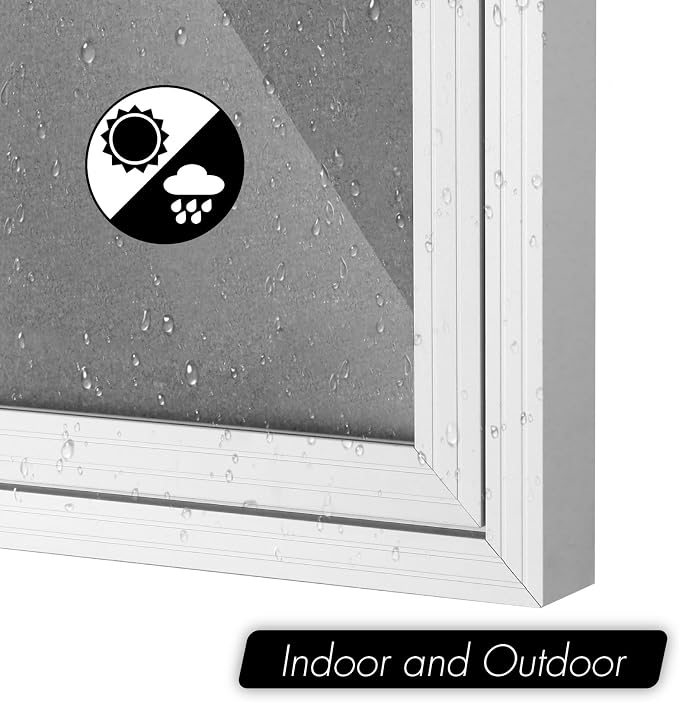 INNOVART Enclosed Bulletin Board 48” x 36”, Lockable Fabric Noticeboard - Image 5