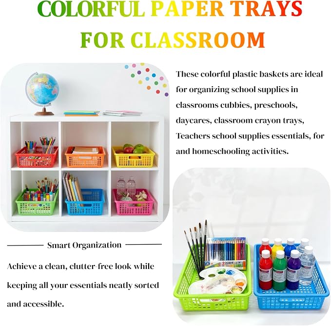 6 Pack Plastic Turn in Paper Trays - Image 6