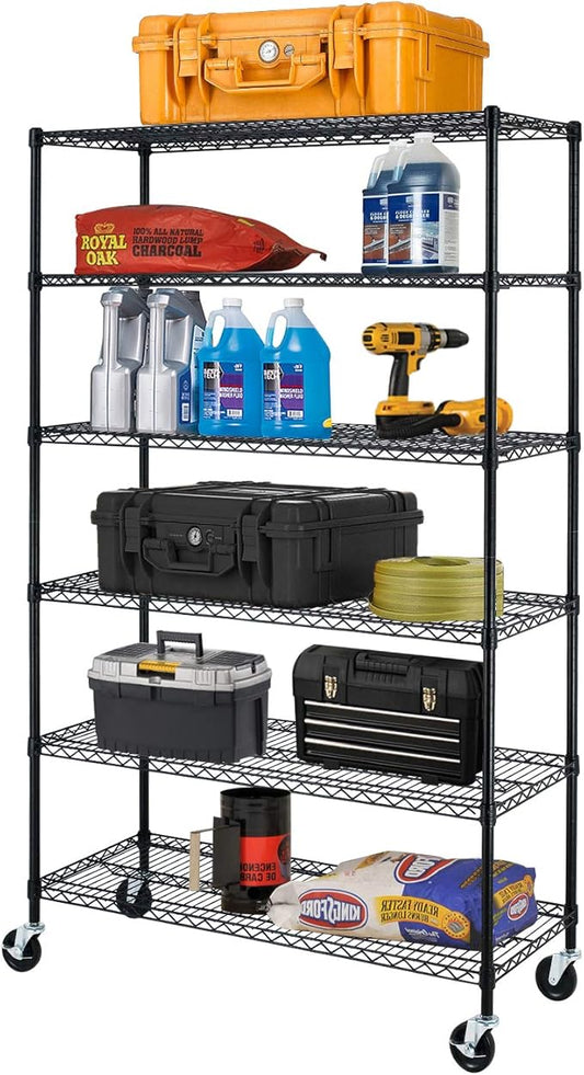 BestOffice | 6-Tier Wire Storage Shelves by BestOffice