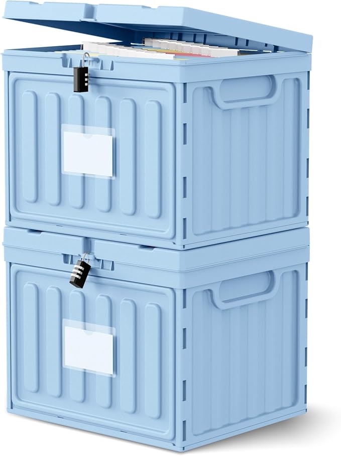 Oterri Lockable Plastic File Box by Oterri