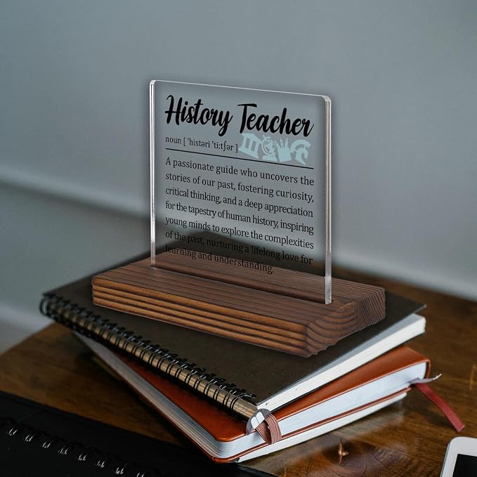History Teacher Gifts, Thank You Desk Sign - Image 2