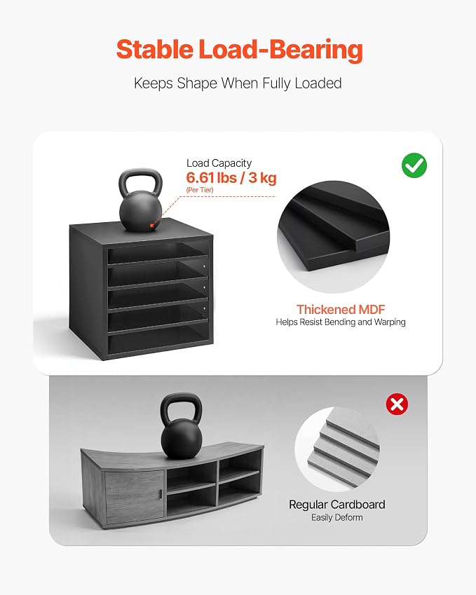 VEVOR Literature Organizer, 5 Compartments Office Mailbox - Image 6