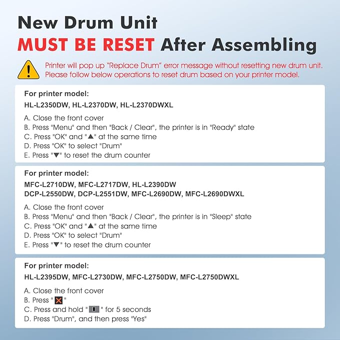 DR730 DR-730 Drum Unit 2-Pack Compatible Replacement for Brother Drum DR730 DR-730 DR 730 for MFC-L2710DW MFC-L2750DW HL-L2395DW HL-L2370DW DCP-L2550DW MFC-L2750DWXL Printer (Black，Not Toner)-DeskLoop Office