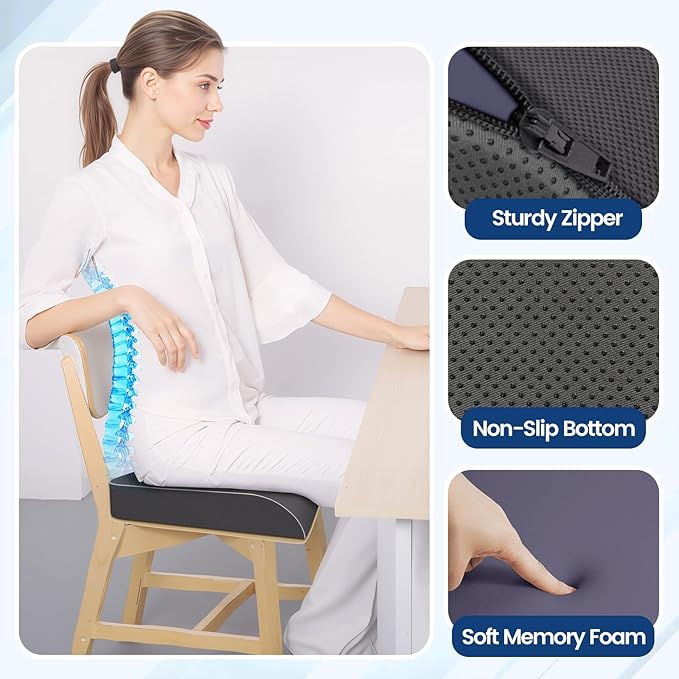 SweetSlubr Seat Cushion for Tailbone Pain Relief, Office Chair Cushion - Image 3
