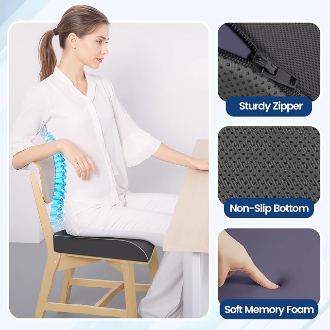 SweetSlubr Seat Cushion for Tailbone Pain Relief, Office Chair Cushion - Image 3