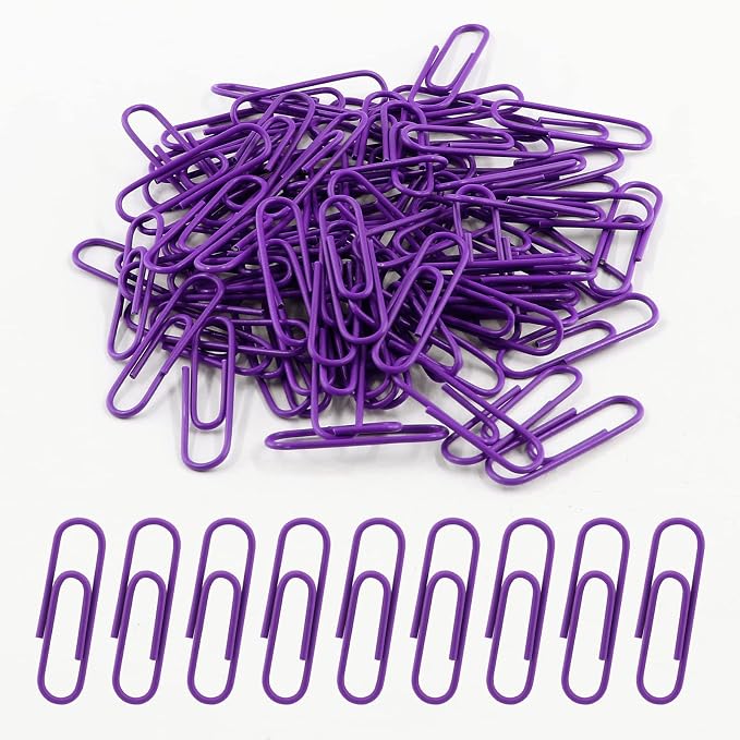 200 Pack Purple Paper Clips - Image 2