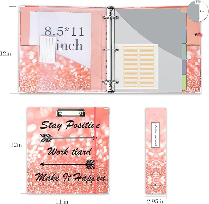 3 Ring Binder 2 Inch, Three Ring Binders Organizer - Image 6