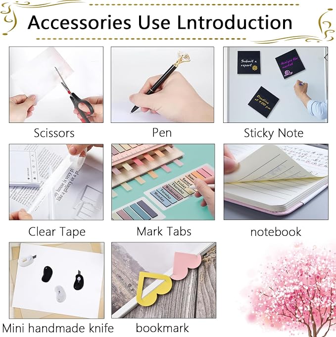 Office Supplies, Desk Accessories, Stapler and Tape Dispenser Set, 1000 Staples - Image 4