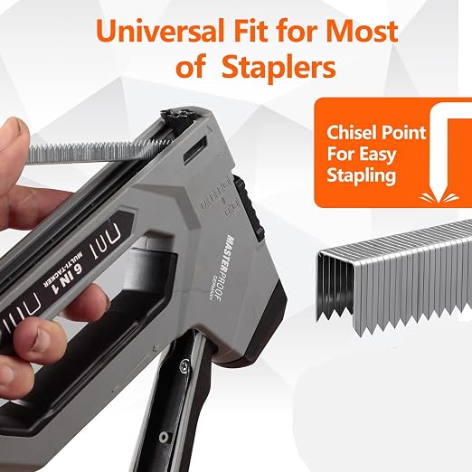 Heavy Duty T50 9/16- inch Length Staples 1420-Count, 3/8 Crown 20 Gauge Beveled - Image 3